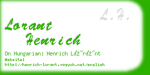 lorant henrich business card